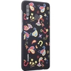 Image de - Coque de protection pour téléphone portable - polyuréthanne thermoplastique (TPU) - noir avec motif fleurs - pour Huawei P30 lite