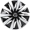 Image de enjoliveurs Lazio 13 pouces ABS noir / argent lot de 4