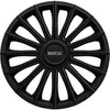 Image de enjoliveurs de roues Torino 15 pouces ABS noir lot de 4