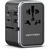 Image de Adaptateur de voyage universel GaN 4 ports USB (2×USB-C + 2×USB-A) 65W Noir