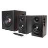 Image de Enceintes bibliothèque amplifiées 2.1 S355DB - Caisson 8" sans fil - 150W Tri-Amp Hi-Res - Bluetooth 6.0 LDAC - Brun noix
