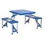Image de Table de camping 4 personnes avec banc - Pliable - Bleu