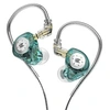 Image de Ecouteurs KZ01 filaires pour le sport avec basses stéréo HIFI - vert