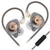 Image de Ecouteurs kz-edx Pro x-curve avec microphone gris (sensibilité dans l'oreille 108±3db)