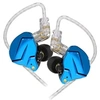 Image de Ecouteurs KZ-ZSN PRO X HIFI courbés bleus (In ear - sensibilité 109db)