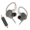Image de Ecouteurs KZ-ZSN PRO courbés avec microphone gris (In ear - sensibilité 109db - subwoofer)