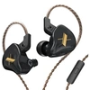 Image de Ecouteurs KZ EDX HIFI courbés avec microphone noir (In ear - sensibilité 112db)