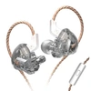 Image de Ecouteurs KZ EDX HIFI courbés avec microphone gris (In ear - sensibilité 112db)