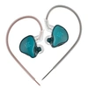 Image de Ecouteurs KZ EDCX HIFI courbés bleu marine (In ear - sensibilité 103±3db)