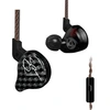 Image de Ecouteurs KZ ZST HIFI courbés avec microphone noir (In ear - sensibilité 106db)