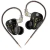 Image de Ecouteurs KZ DQS HIFI courbés noirs (In ear - sensibilité 110±3db)