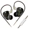 Image de Ecouteurs KZ DQS HIFI courbés avec microphone noir (In ear - sensibilité 110±3db)