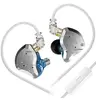 Image de Ecouteurs KZ-ZS10 PRO HIFI courbés avec microphone bleu (In ear - sensibilité 111db)