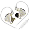 Image de Ecouteurs KZ-ZS10 PRO HIFI courbés avec microphone or (In ear - sensibilité 111db)