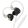 Image de Ecouteurs KZ-ZS10 PRO HIFI courbés avec microphone noir 01 (In ear - sensibilité 111db)