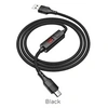 Image de Câble USB s13 Avec affichage numérique LED 1,2 mètres pour téléphone Android noir