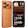 Image de Wave 7C Téléphone Portable Android 16 Smartphones,16Go+64Go/2To,32MP+13MP,5000mAh,6.56" Smartphon Pas Cher 4G Dual SIM,Orange