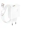 Image de Chargeur Secteur Supercharge 66W avec Câble USB-A vers USB-C Blanc