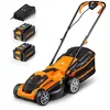 Image de LawnMaster CLMF2434G Tondeuse à Gazon sans Fil 24V Max 2x4.0Ah Batterie, 34cm, Jusqu'à 300m² Paillage 32L, Hauteur de Coupe à 6 Niveaux 20-70mm 2 Ans de Garantie en occasion ou reconditionné
