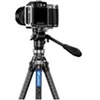 Image de Kit trépied carbone LY-224C tête fluide BV-0R base de mise à niveau LB-38 noir 142 cm