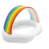 Image de - Piscinette pataugeoire gonflable Arc-en-ciel - L. 142 x H. 13 cm - Blanc - Arc-en-ciel