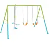 Image de Balançoire portique 3 agres face à face pour enfant Intex Vert 343x254x211 cm 44121