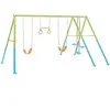Image de Balançoire portique 4 agres face à face anneaux pour enfant Intex Vert 467x254x211 cm 44130