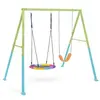 Image de Portique-balançoire 2 agrès nid d'oiseau enfant Intex Multicolore 2,54x2,44x1,98 m 44125