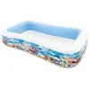 Image de Piscine rectangulaire familiale gonflable décor poissons Intex