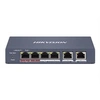 Image de DS-3E1106HP-EI - Commutateur - intelligent - 3 x 10/100 (PoE+) + 2 x 10/100 (liaison montante) + 1 x 10/100 (Hi-PoE) - de bureau - High PoE / PoE+
