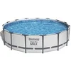 Image de Kit Piscine hors sol tubulaire Steel Pro Max 457 x 107 cm rond avec pompe, échelle + bâche
