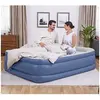 Image de Matelas pneumatique Tritech 2 places 203x152x56cm bleu et gris