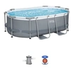 Image de Kit Piscine hors sol tubulaire - Steel Pro MAX - 305 x 200 x 84 cm - Ovale (Livrée avev filtre a cartouche et 1 cartouche)