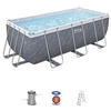 Image de Kit Piscine hors sol tubulaire - Steel Pro Max - 412 x 201 x 122 cm - Rectangulaire (Filtre a cartouche, échelle, 1 cartouch