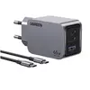 Image de Nexode Pro series X755 - Adaptateur secteur - GaN - 65 Watt - PD - 3 connecteurs de sortie (2 x USB-C, USB) - sur le câble : USB-C - gris