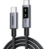 Image de Câble data renforcé USB Type C-C PD 100 W Nylon 1 m Noir et Gris anodisé