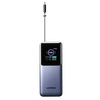 Image de Nexode PB726 - Banque d'alimentation - avec câble rétractable - 165 Watt - Lithium Ion - 20000 mAh - 72 Wh - connecteurs de sortie : 3 - gris foncé,