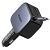 Image de - Adaptateur d'alimentation pour voiture - 60 Watt - PD 3.0, QC 3.0 - 3 connecteurs de sortie (2 x USB-C, USB)