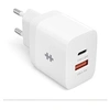 Image de HyperJuice - Adaptateur secteur - 20 Watt - PD - 2 connecteurs de sortie (USB, USB-C) - blanc - Europe