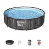 Image de Piscine Hors Sol 105614ZGSX21 13030L Bois Polyester Gris