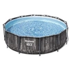 Image de Piscine hors sol ronde Steel Pro Max 366 x 100 cm effet bois Framelink 20 min