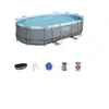 Image de - Power Steel - Piscine tubulaire avec pompe de filtration et accessoires - 488x305x107 cm - Rectangulaire
