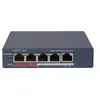 Image de DS-3E1105P-EI - Commutateur - intelligent - 4 x 10/100 (4 PoE) + 1 x 10/100 - de bureau - High PoE / PoE+ (60 W)