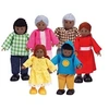 Image de famille de poupées afro-américaines 6-pièces