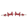 Image de plate-forme en bois double suspendue rouge