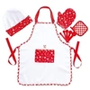 Image de ensemble de cuisine 9 pièces blanc/rouge