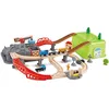 Image de Hape Jouet Ensemble Circuit Train Multicolore, Train Marchandises, Grue, Travaux - 50 Pièces + Boîte de Rangement - Jeu Educatif Enfant de 3 Ans et Plus - Compatible Marques Traditionnelles en occasion ou reconditionné