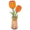 Image de Puzzle 3D en bois Tulipes orange