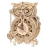 Image de 3D puzzle Hibou Horloge Pendule Mécanique Artisanat en Bois 161 pièces