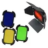 Image de BD-07 Grille nid d'abeille + 4 Filtres colorés pour tête cobra AD200